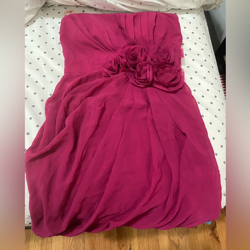 Lucy & Co. Pink Strapless Mini Dress Size: Medium